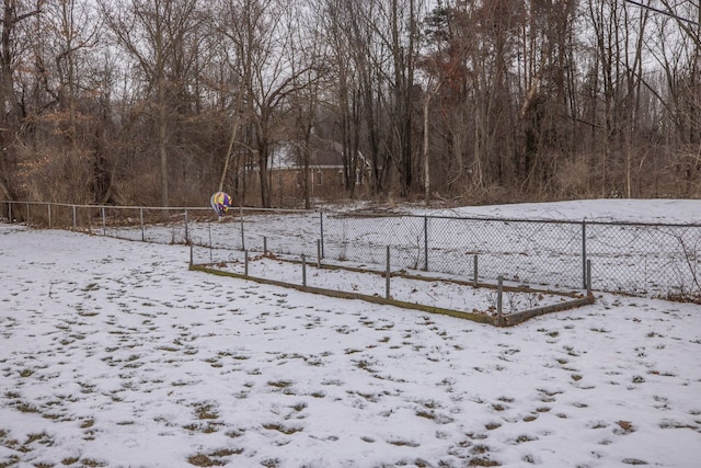 view of snowy yard