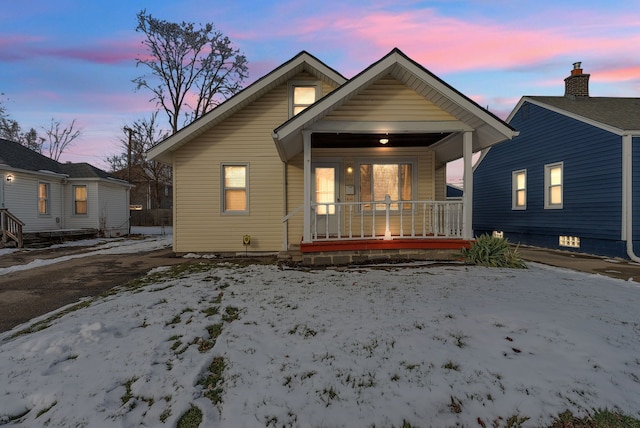 bungalow-style house with a porch