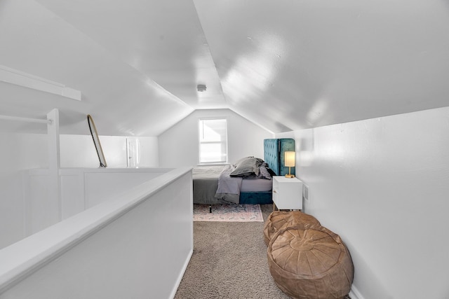 interior space featuring vaulted ceiling