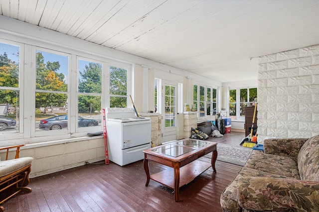 view of sunroom