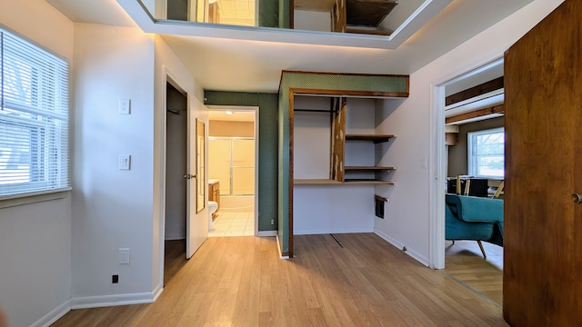 unfurnished bedroom featuring light hardwood / wood-style floors