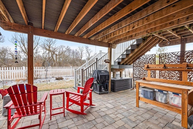 view of patio / terrace with area for grilling