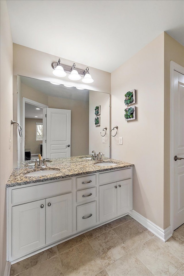 bathroom featuring vanity