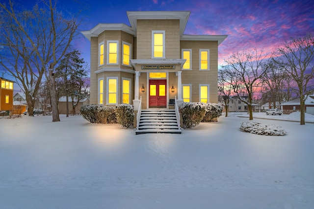 view of front of home featuring french doors