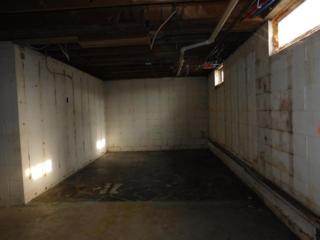 view of basement