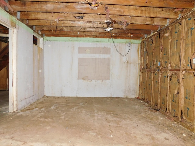 view of basement