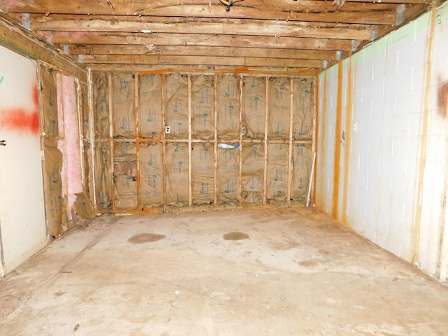 view of basement