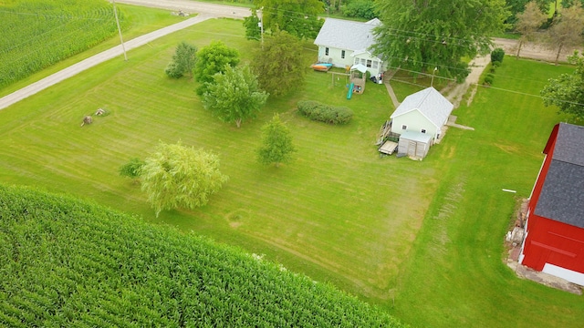 bird's eye view featuring a rural view