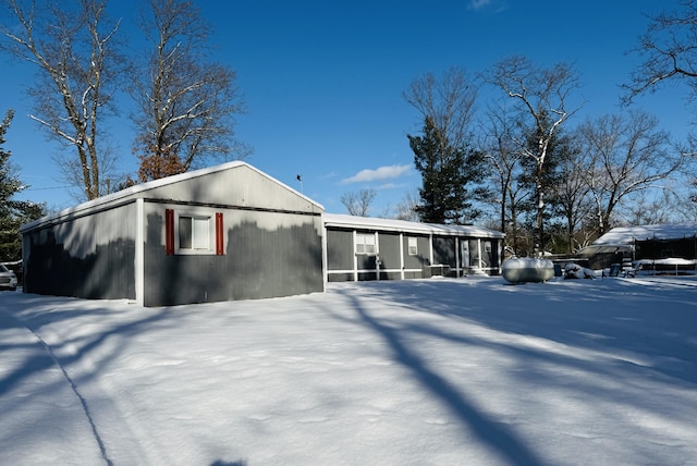 exterior space with a sunroom