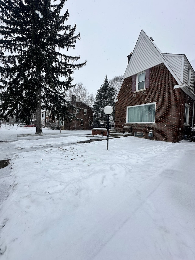 view of snowy yard