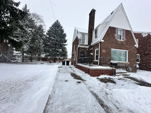 view of snowy exterior