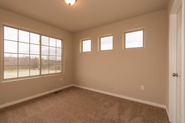 view of carpeted empty room