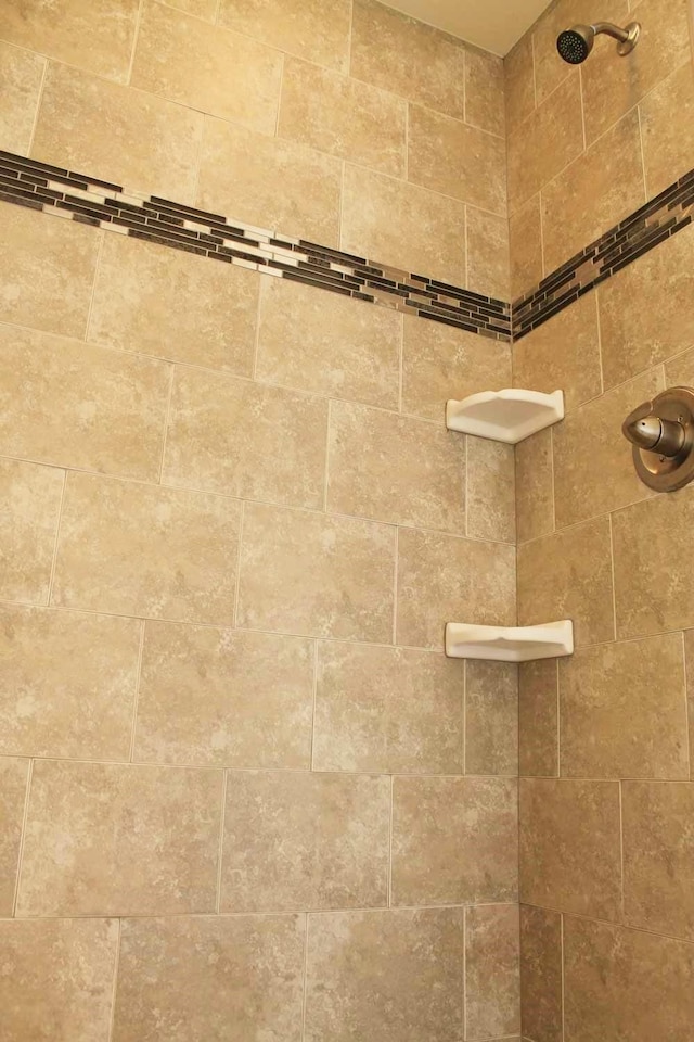 room details featuring a tile shower