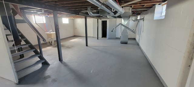 view of basement