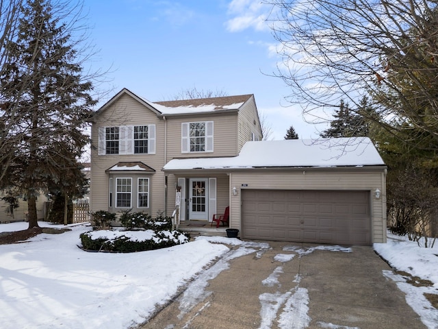 view of front of home featuring a garage