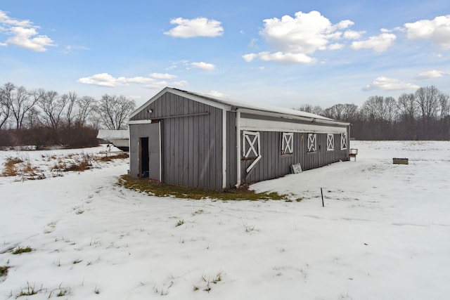 view of snow covered structure