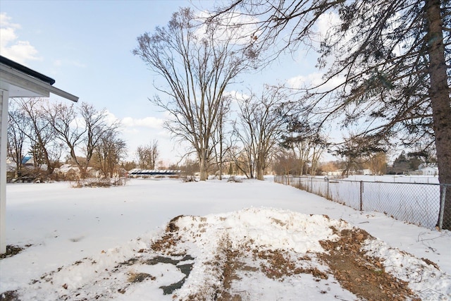 view of snowy yard