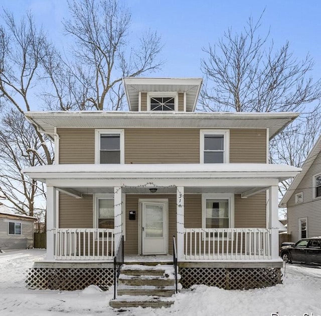 view of front of home featuring a porch