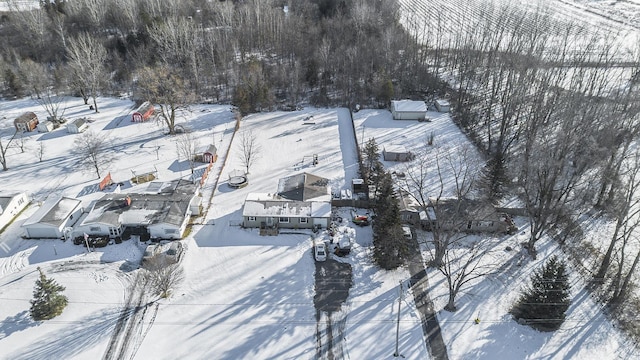 view of snowy aerial view