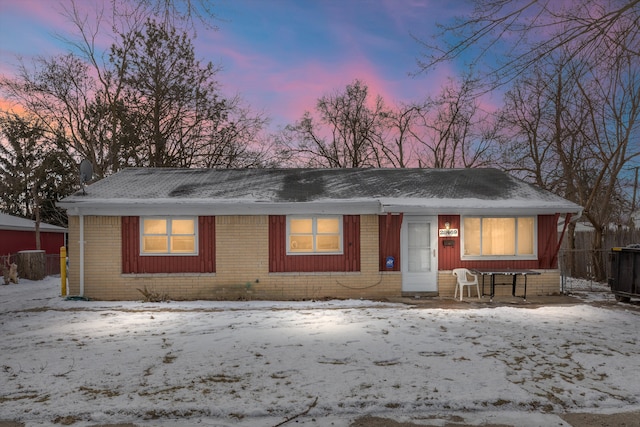 view of ranch-style house