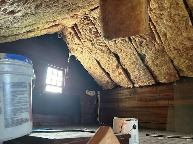 view of attic