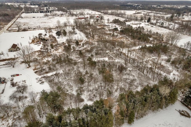 view of snowy aerial view