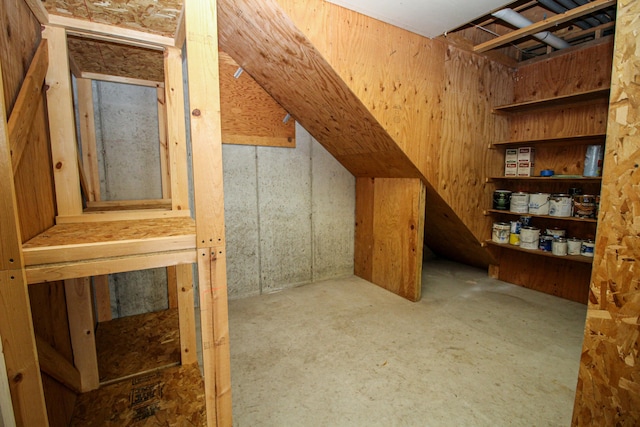 bonus room with concrete floors