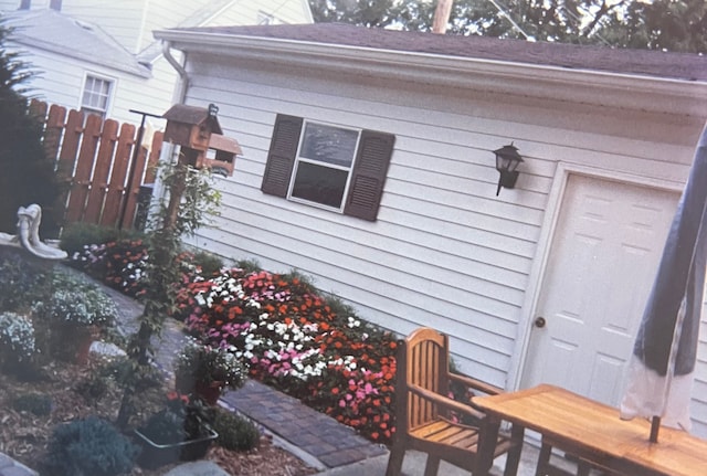 property entrance featuring fence