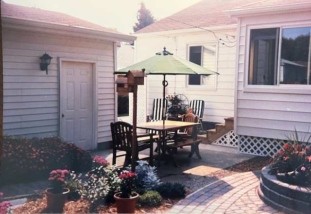 view of patio / terrace featuring outdoor dining space