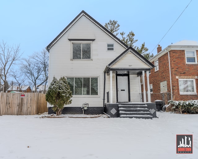 view of front of home