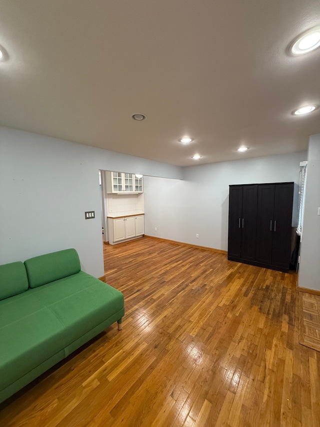 living room featuring hardwood / wood-style floors