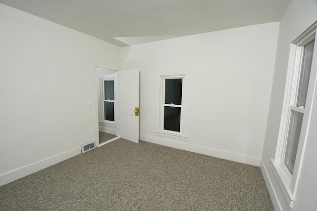 view of carpeted empty room