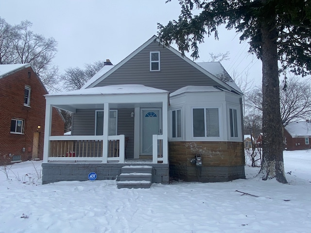 bungalow-style house with a porch