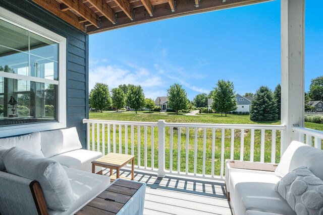 108 Elkenburg St Unit 18, South Haven, MI 49090 - deck featuring a yard