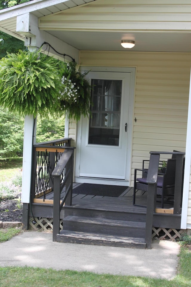 view of doorway to property