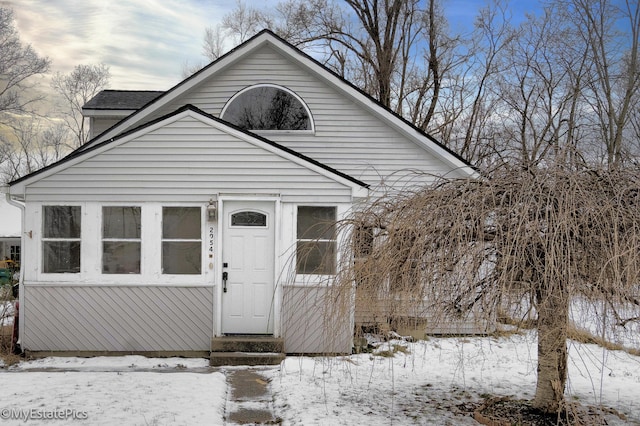 view of bungalow-style home