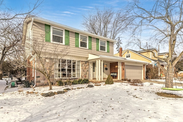 front facade featuring a garage