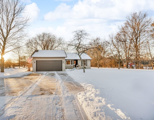 view of front of home featuring a garage