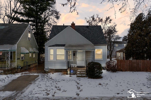 view of bungalow-style house