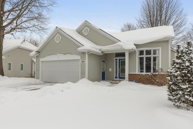 view of front of house featuring a garage