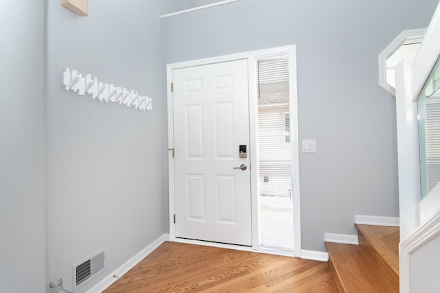 entryway featuring wood-type flooring