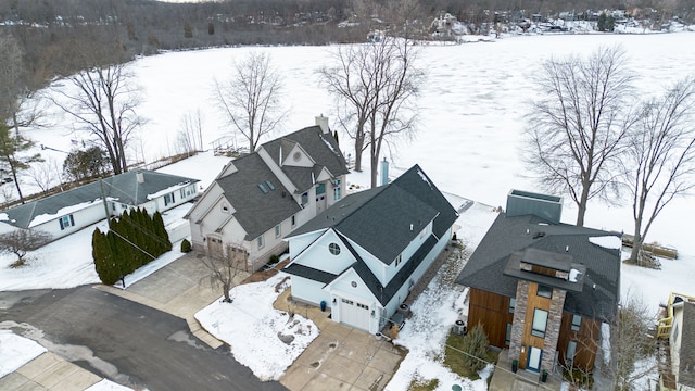 view of snowy aerial view