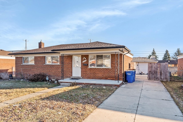 view of bungalow-style home