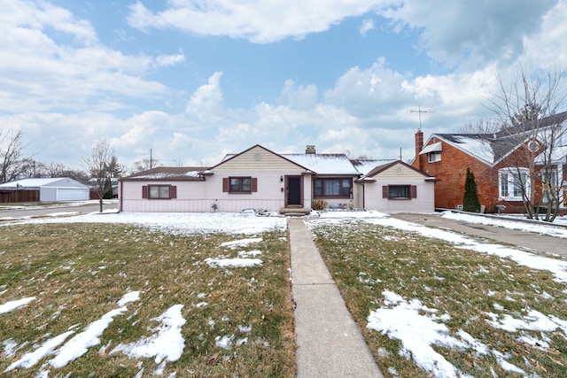 view of front of property featuring a chimney