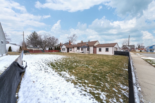 exterior space featuring fence