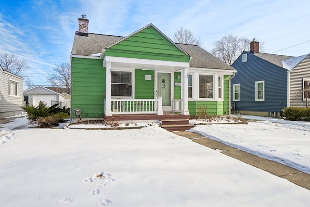 bungalow-style home with covered porch