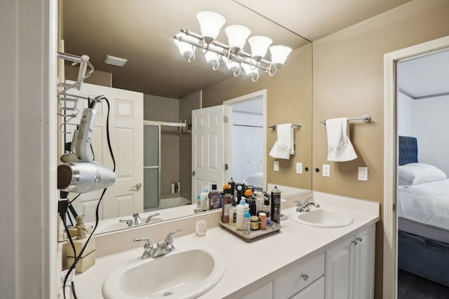 372 Overlook Dr, Oxford, MI 48371 - ensuite bathroom with ensuite bath, a sink, and double vanity