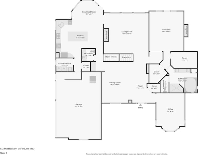 372 Overlook Dr, Oxford, MI 48371 - plan