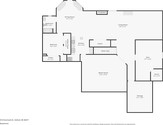 372 Overlook Dr, Oxford, MI 48371 - floor plan