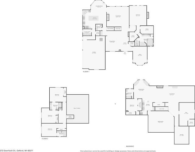 372 Overlook Dr, Oxford, MI 48371 - plan